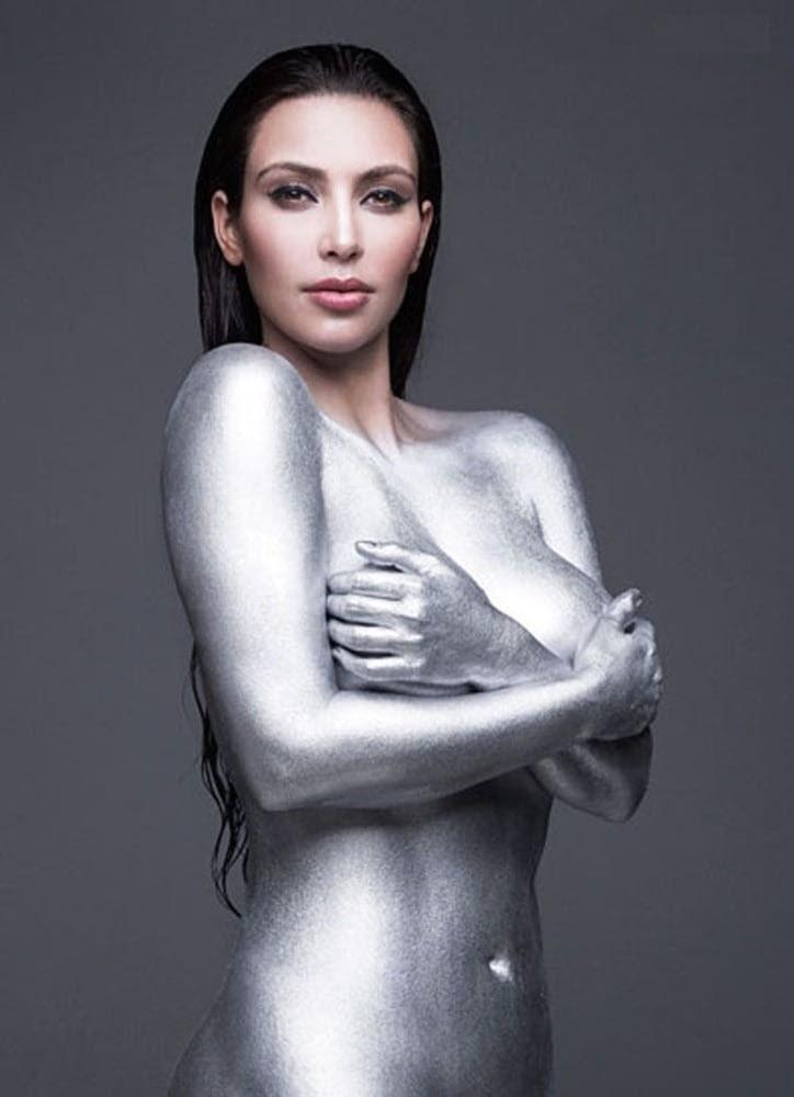 kim kardashian nude body paint outtakes set leaked GMBESQ