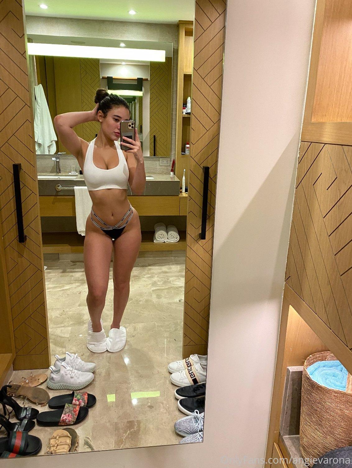 angie varona lingerie try on selfies set leaked OUANCJ