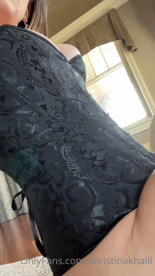 christina khalil black corset try on onlyfans video leaked PMGPMK